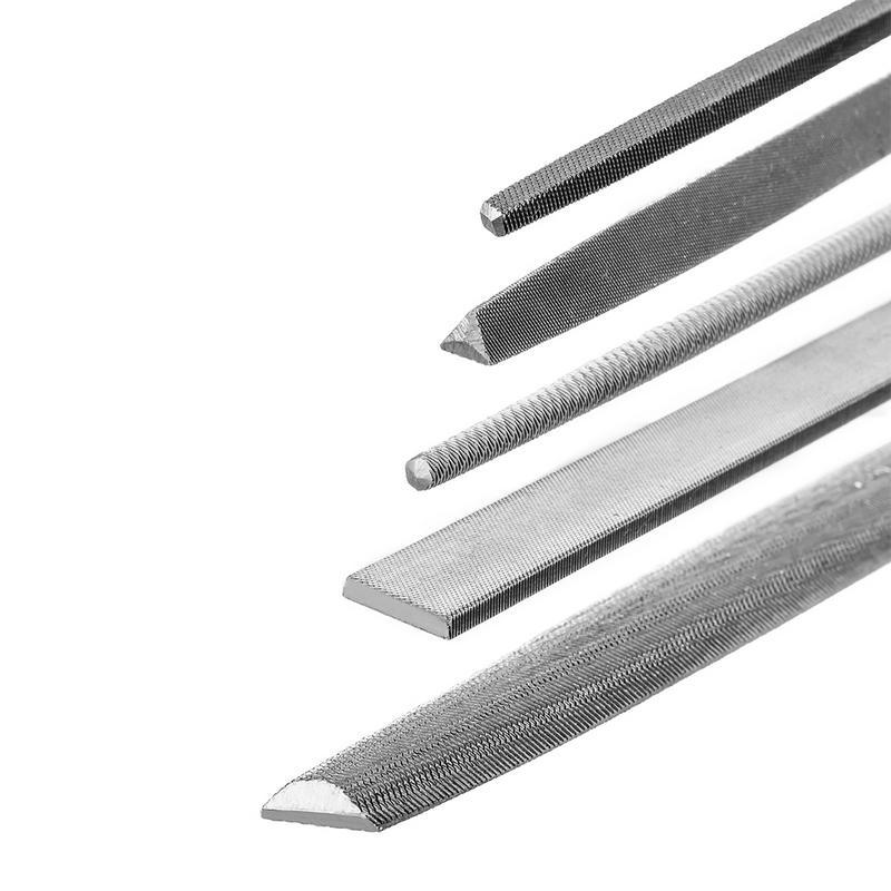 Набор напильников 5шт ( 200мм Плоский,трехгр,кругл,квадр, полукруг) Кобальт