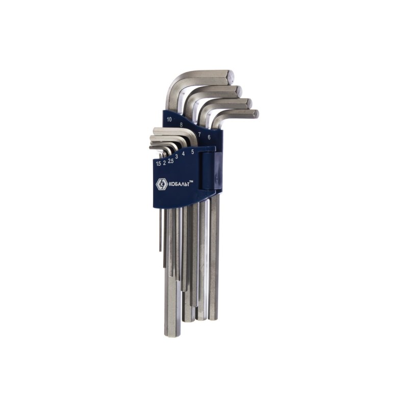 Набор ключей шестигранных Кобальт 020404-10, 1,5-10 мм, 10 предметов