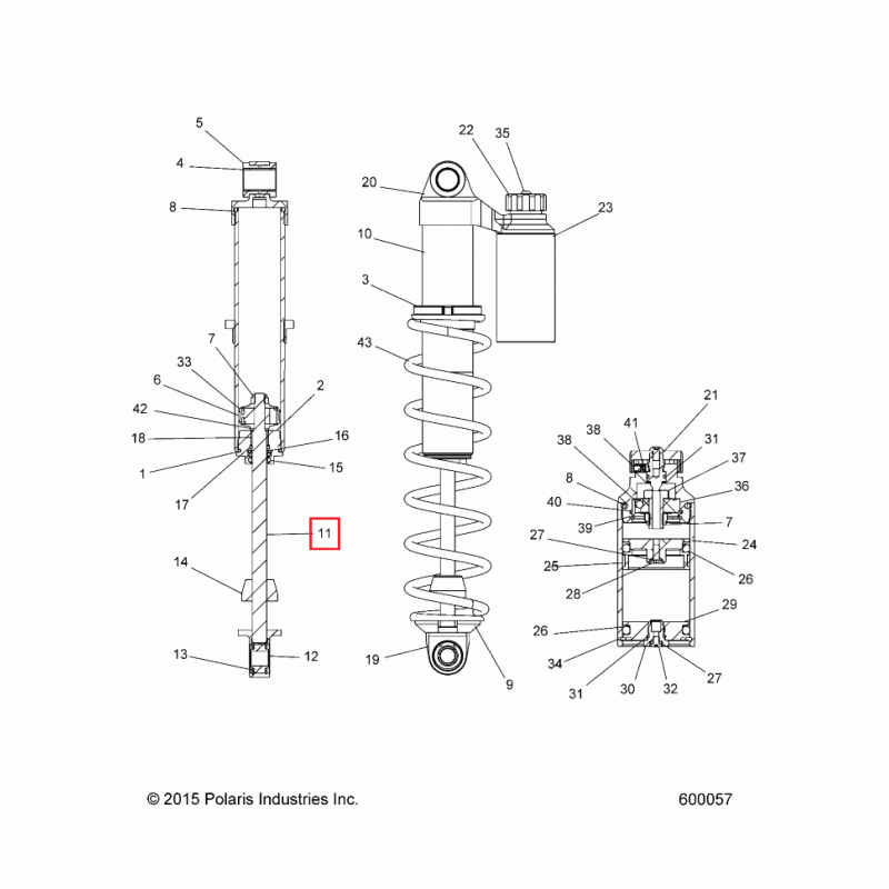 Шток амортизатора Polaris 1801055