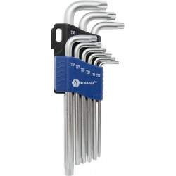 Набор ключей Torx Г-образных Кобальт 020405-09, Т10 - Т50, 9 предметов