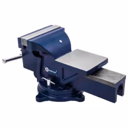 Тиски 200 мм слесарные поворотные, ширина губок  захват 2200 мм, 35 кг,  наковальня, коробка КОБАЛЬТ