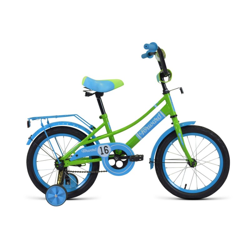 Велосипед FORWARD AZURE 16" (зеленый/голубой)