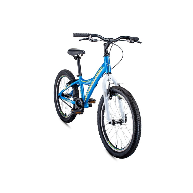 Велосипед FORWARD COMANCHE 1.0 (20" 1 ск. рост 10.5") (голубой/желтый)
