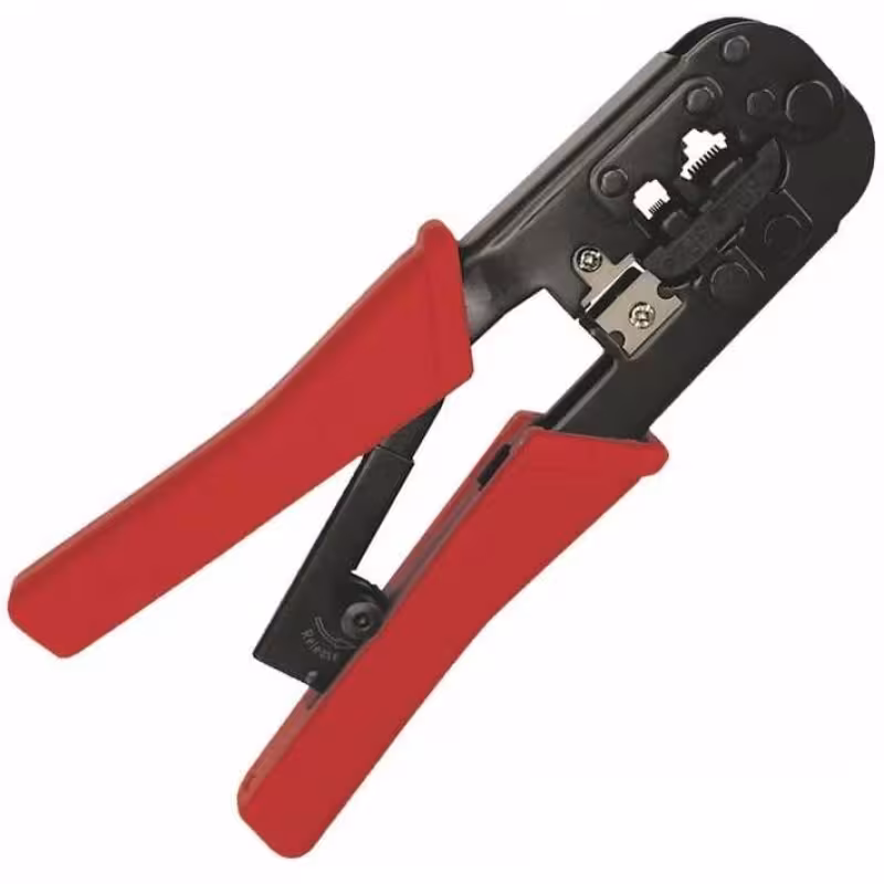 Клещи для обжимки разъемов сетевых адаптеров  RJ-11, RJ-45.