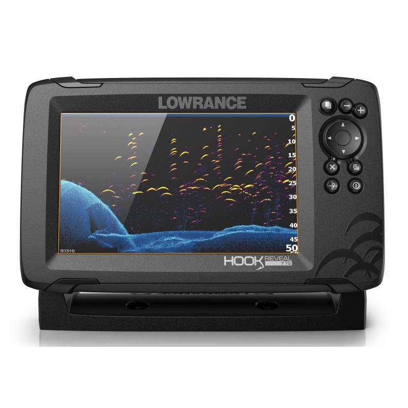 Картплоттер-эхолот Lowrance Hook Reveal 7 с датчиком SplitShot HDI 50/200