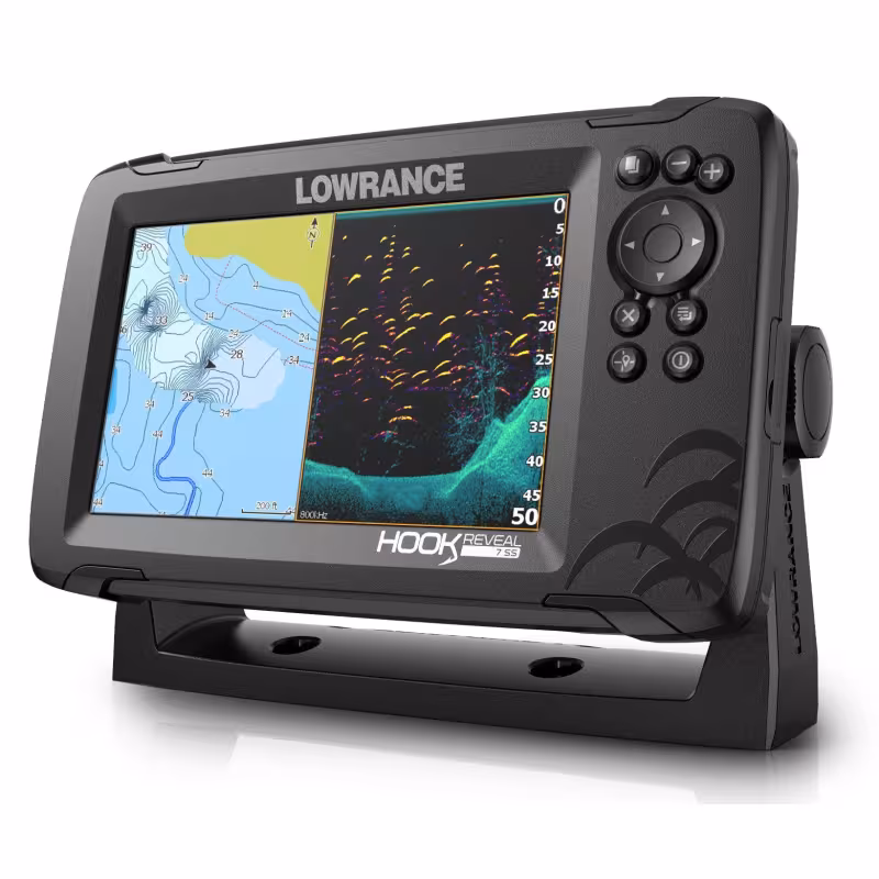 Картплоттер-эхолот Lowrance Hook Reveal 7 с датчиком SplitShot HDI 50/200