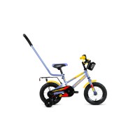 Велосипед FORWARD METEOR 12 (12" 1 ск.) (серо-голубой/желтый)