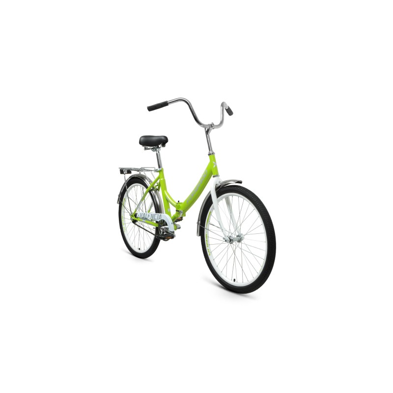 Велосипед городской складной взрослый FORWARD VALENCIA 1.0 24, рост 16, 1 скорость, зеленый/серый
