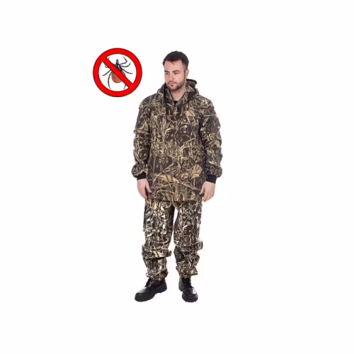 Костюм антимоскитный Huntsman Антигнус-Люкс, смесовая ткань, принт Камыш, размер 56-58, 182 см