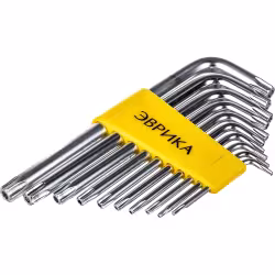 Набор ключей Torx Г-образных Эврика ER-15101T, T9-T50, 10 предметов