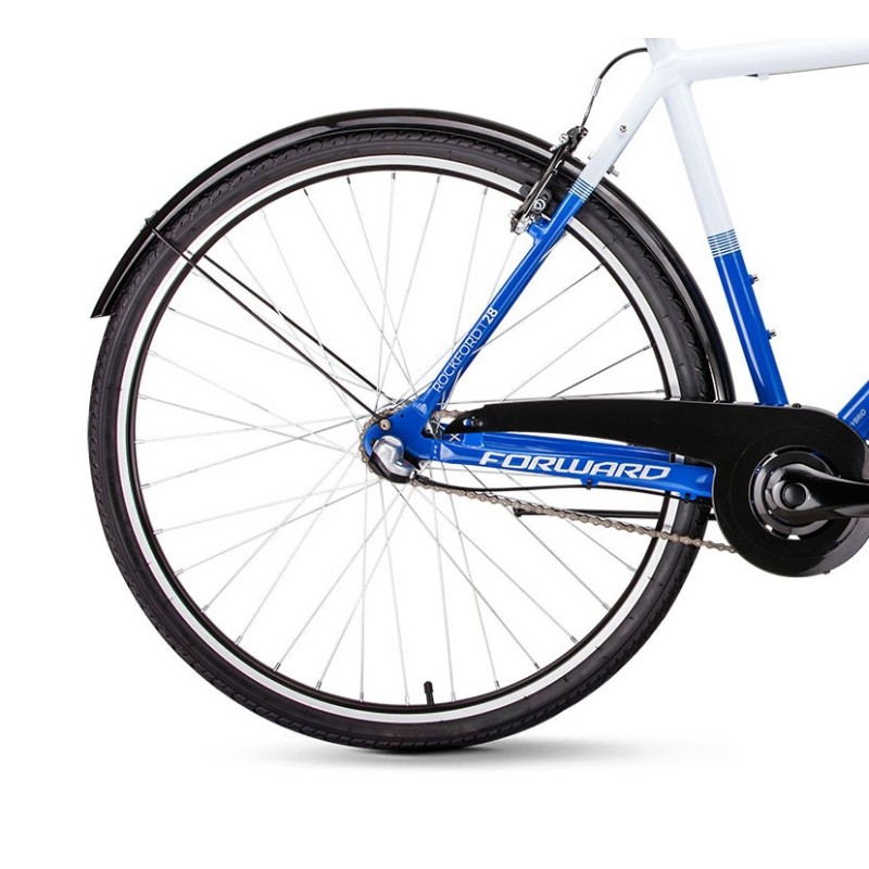 Велосипед FORWARD ROCKFORD 28 (рост 540 мм, белый/синий)									