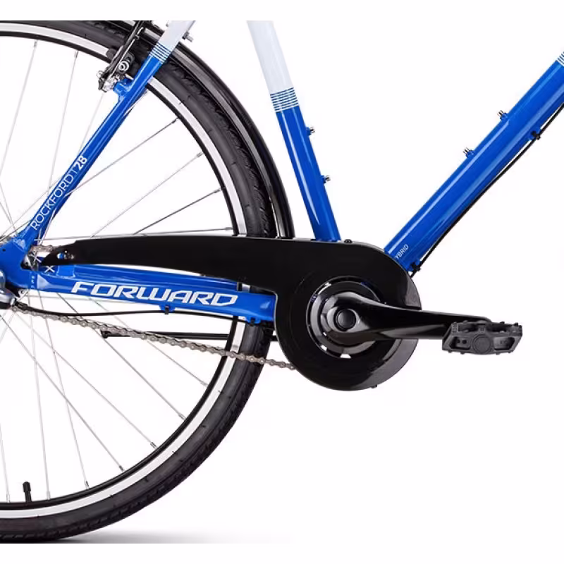 Велосипед FORWARD ROCKFORD 28 (рост 540 мм, белый/синий)									