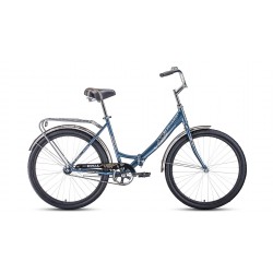 Велосипед городской складной взрослый FORWARD SEVILLA 26 1.0, рост 18.5, 1 скорость, серый/серебро