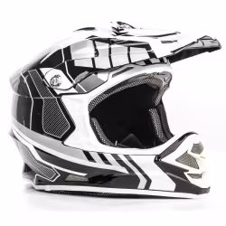 Мотошлем Hizer B6195, черный/белый, размер XL