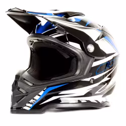 Мотошлем Hizer B6197, черный/синий/белый, размер M