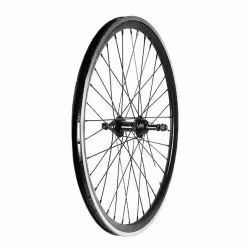 Колесо в сборе 24" переднее, Алюминиевая втулка, 3/8 (гайка), V-Brake, Двустеночный обод, FWD 