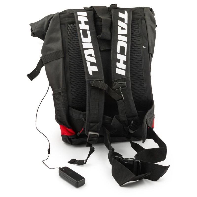 Рюкзак с LED-подсветкой велосипедный RS Taichi WaterProf, 25 л, черный/красный
