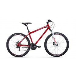 Велосипед FORWARD SPORTING 3.0 disk (27.5" 21 ск. рост 19") (темно-красный/серый)
