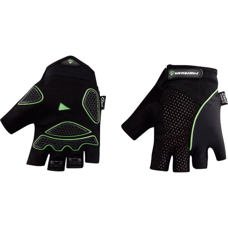 Велоперчатки Merida Light Sport, черный/зеленый, размер M