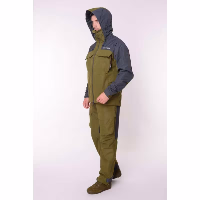 Костюм мужской Triton Gear PRO Angler, ткань Таслан, хаки/серый, размер 44-46, 170-176 см