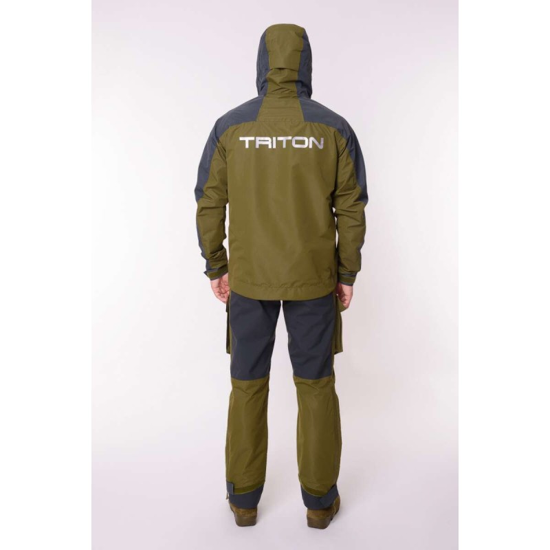 Костюм мужской Triton Gear PRO Angler, ткань Таслан, хаки/серый, размер 48-50, 170-176 см