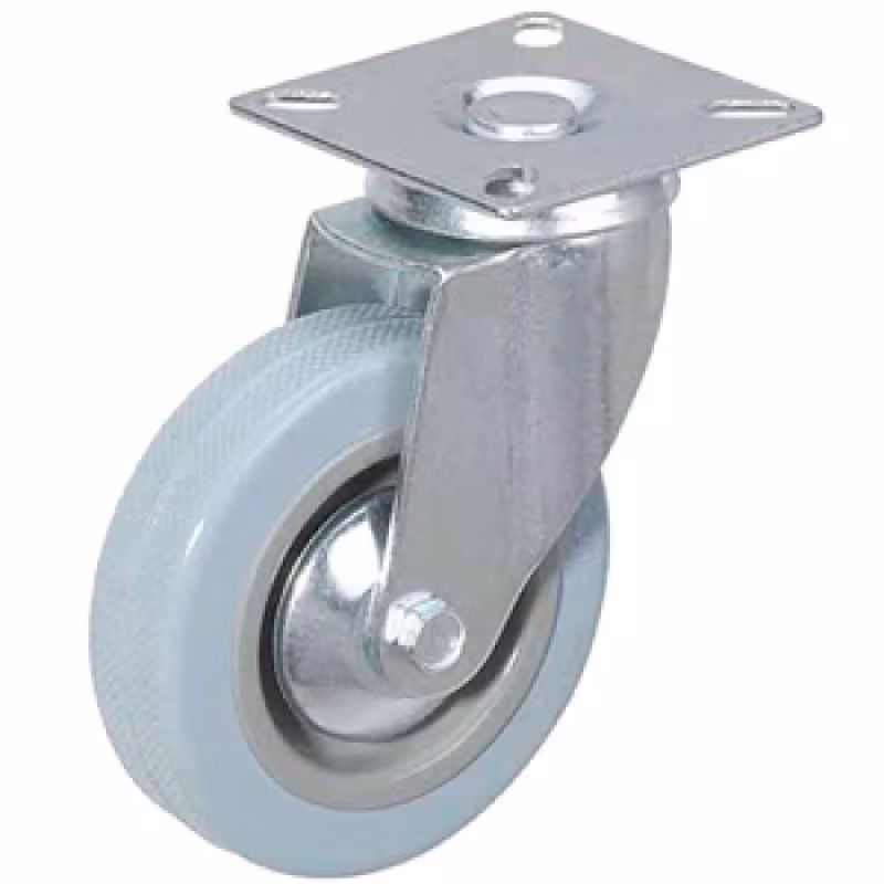 Колесо аппаратное Longway SCgb 42 поворотное с тормозом (100x27, 80кг) с опорой