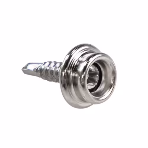 Нижняя часть кнопки DOT 93X81030171A на шурупе, никелированная латунь/нержавеющая сталь