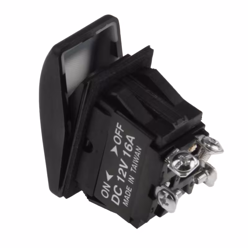 Переключатель двухпозиционный ON-OFF AES AES111854, 12 В/16 А с подсветкой