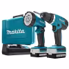 Дрель-шуруповерт аккумуляторная Makita DF347DWLE с фонарем