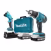 Дрель-шуруповерт аккумуляторная Makita DF457DWLE с фонарем