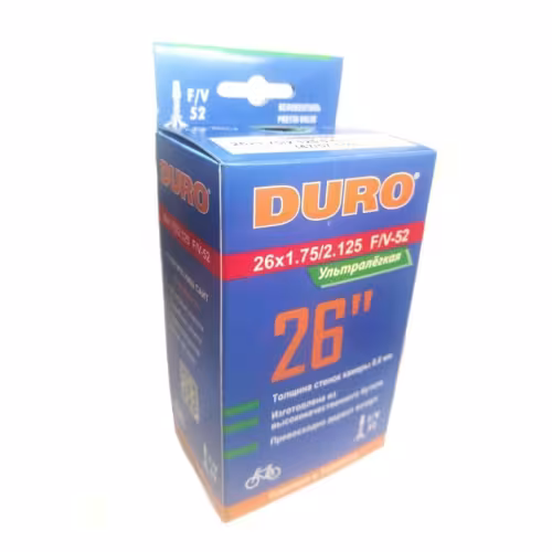 Камера Duro DHB01050, 26x1.75/2.125 F/V-52, бутил, Presta F/V-52