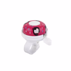 Звонок велосипедный "Звонкое сердце" 52мм алюм./пласт.,белый/розовый)