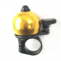 Звонок велосипедный, алюминиевый, D36, форма полусфера (золотой металлик)