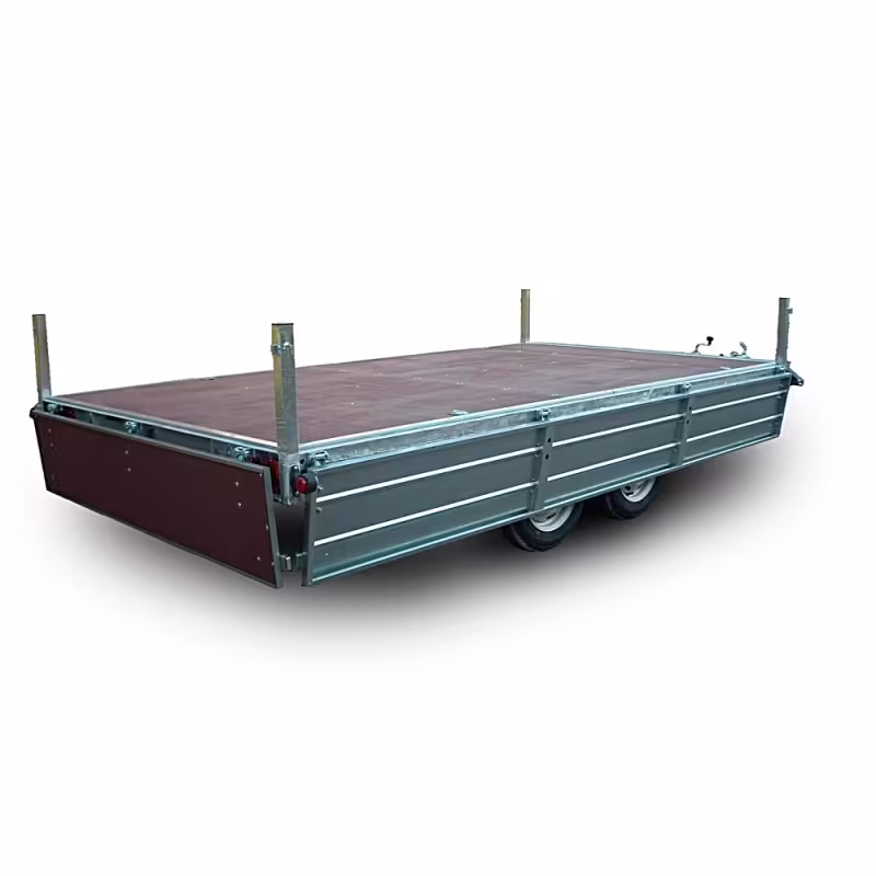 Прицеп бортовой двухосный Вектор ЛАВ 81013D, высокий борт, опорное колесо