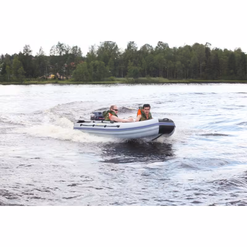 Надувная лодка ПВХ Адмирал 320 Sport, пайол фанерный, серый