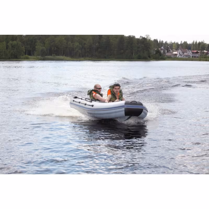 Надувная лодка ПВХ Адмирал 320 Sport, пайол фанерный, серый