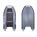 Надувная лодка ПВХ Адмирал 335, пайол фанерный, КМФ ОМОН черный