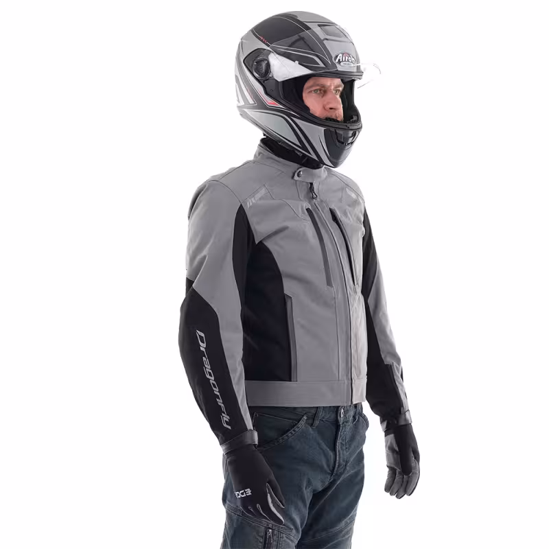 Мотокуртка мужская Dragonfly City, серый/черный, размер L, 182 см