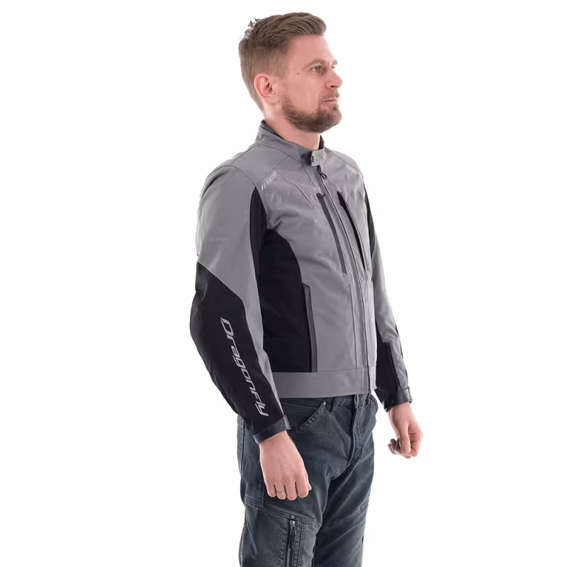 Мотокуртка мужская Dragonfly City, серый/черный, размер L, 182 см