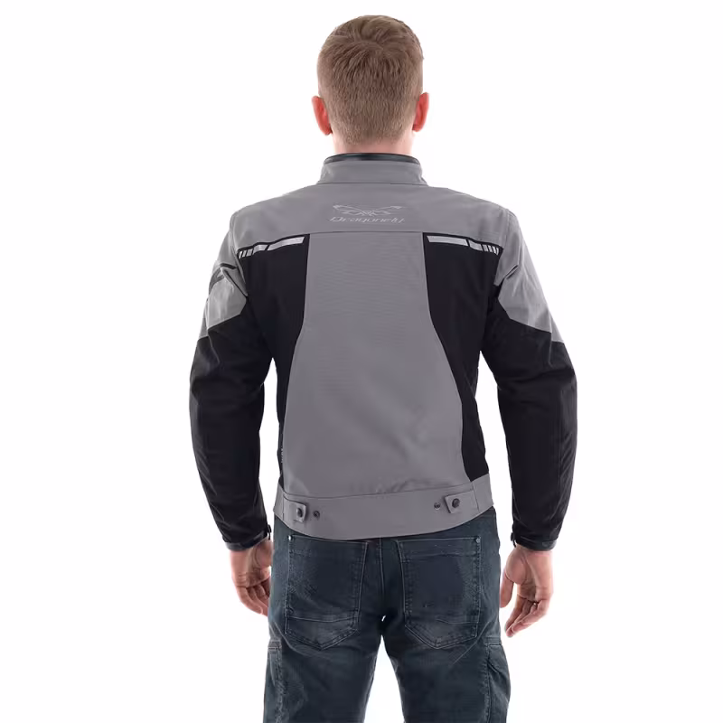 Мотокуртка мужская Dragonfly City, серый/черный, размер L, 182 см