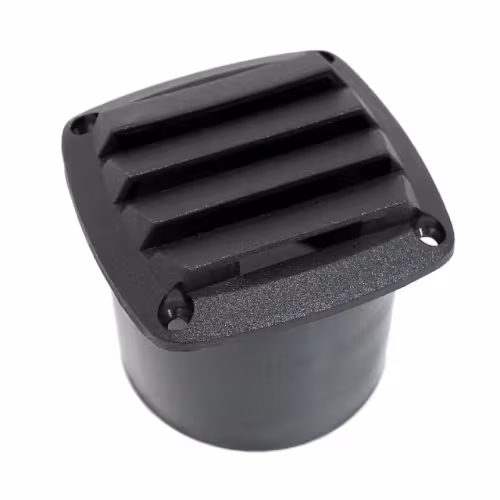 Решетка вентиляционная с патрубком TMC 10247845, 86х86х80 мм, черный