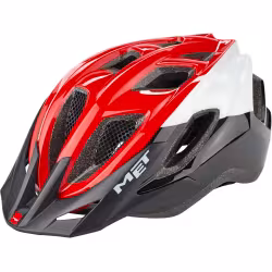 Велошлем Met Funandgo, черный/красный/белый, 54-61 см