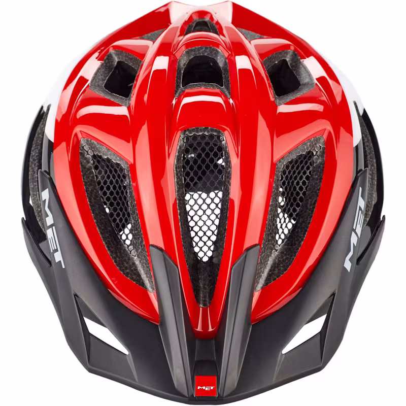 Велошлем Met Funandgo, черный/красный/белый, 54-61 см