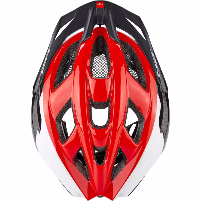 Велошлем Met Funandgo, черный/красный/белый, 54-61 см