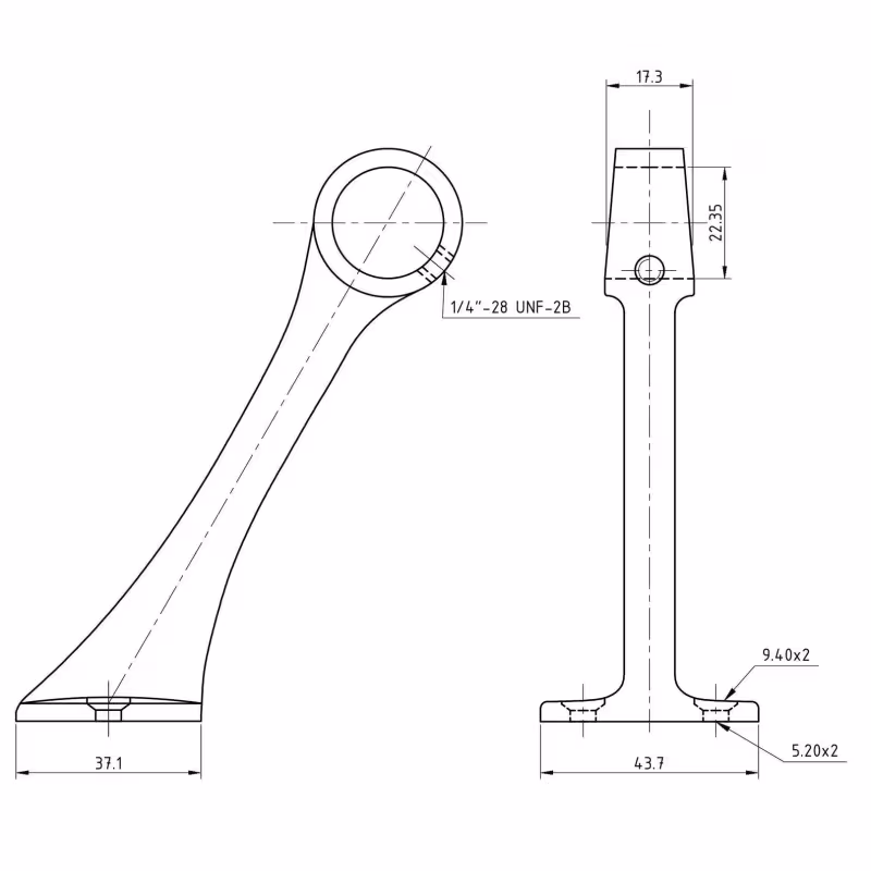 Стойка поручня проходная Kofuku 66066