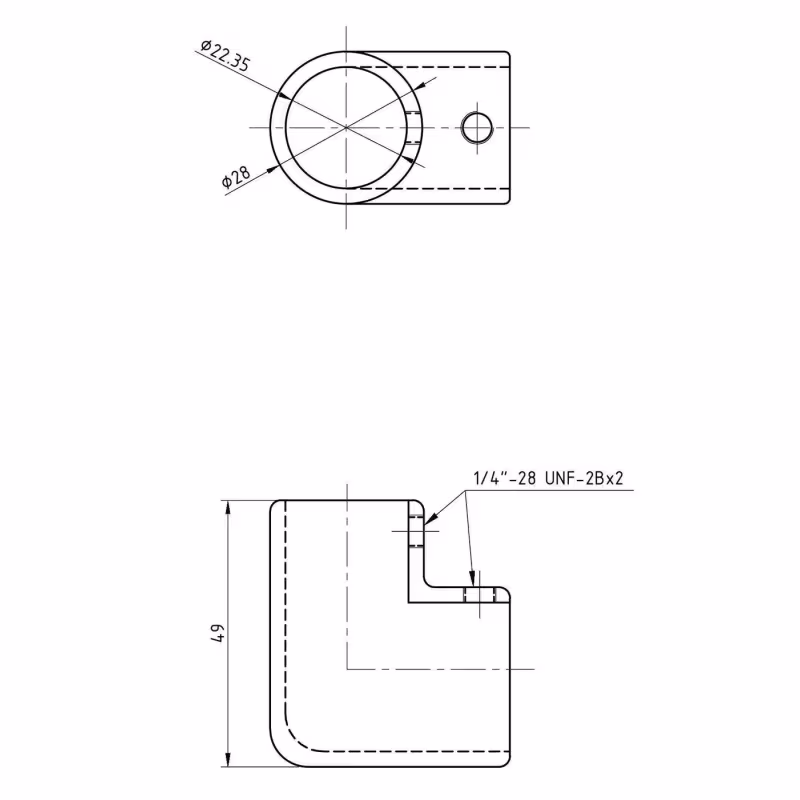 Колено леера Kofuku 66076, 7/8"