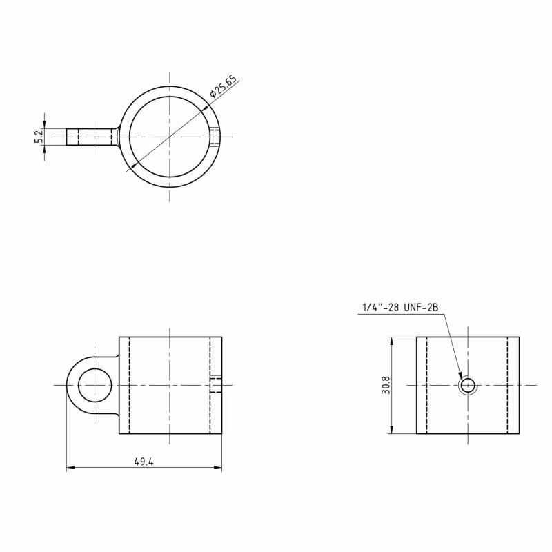Кронштейн леера Kofuku 66122, 1", скользящий с петлей