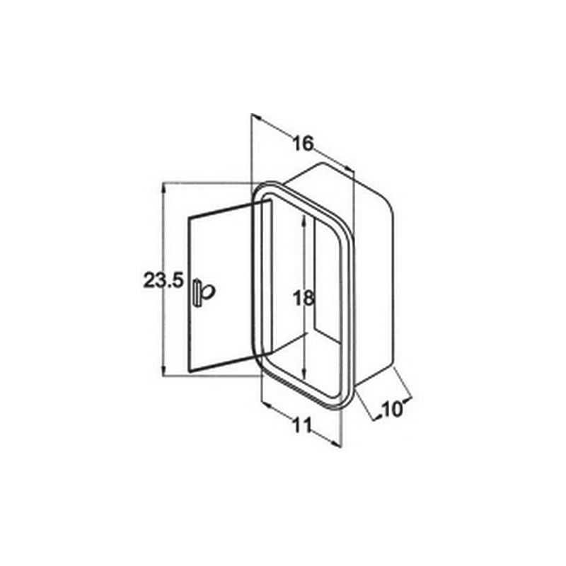 Ящик для хранения мелочей с крышкой CAN-SB NI2419, 180х110х100 мм