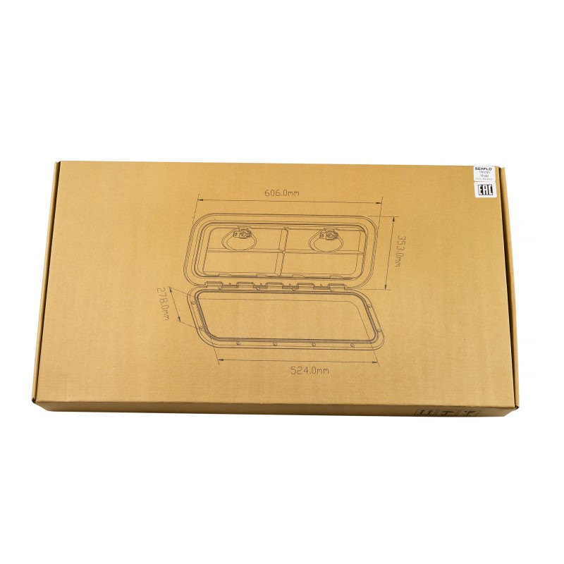 Люк смотровой SeaFlo SFRE135360601, 353х606 мм, белый