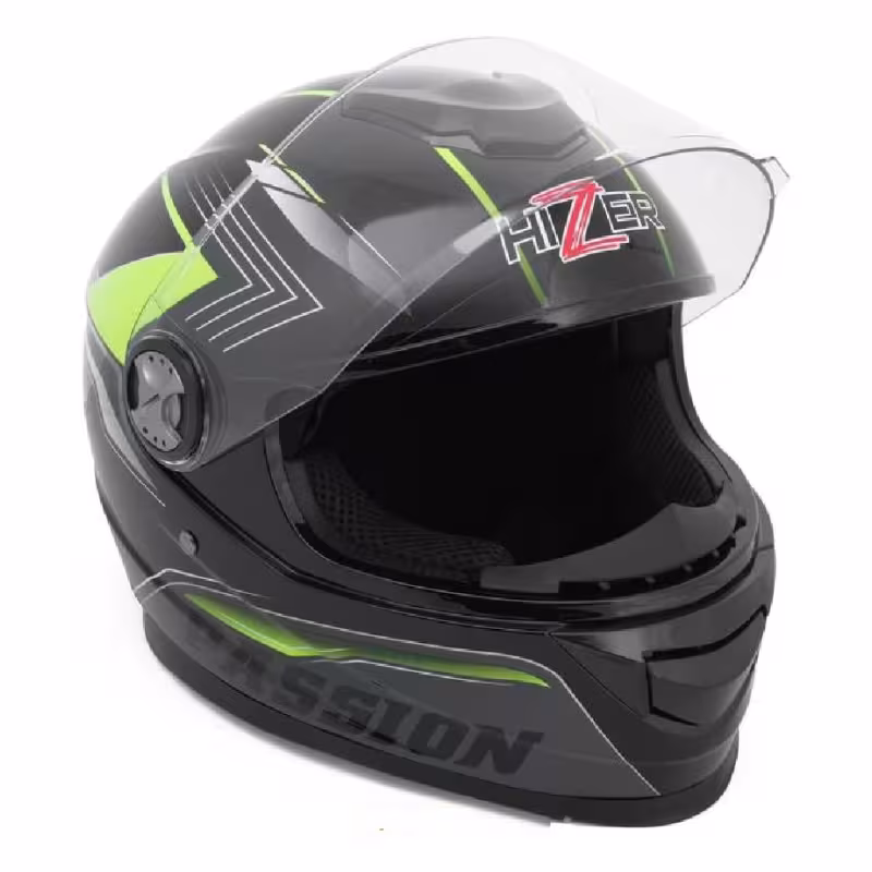 Мотошлем Hizer B565, черный/желтый, размер L